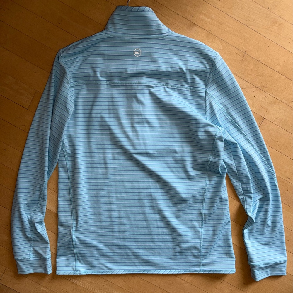 Vineyard Vines The Shep shirt turquoise blue stripe M, CB2586 - Picture 4 of 4